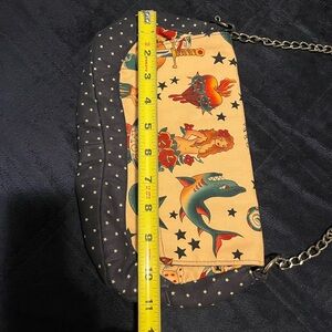 Rockabilly pinup Women's Chain Strap Bag with Tattoo Print